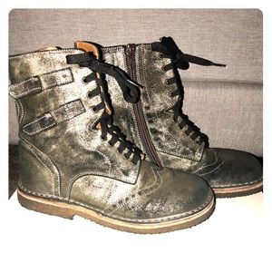 Girls Pepe Italian boots Gray/Black Bronze